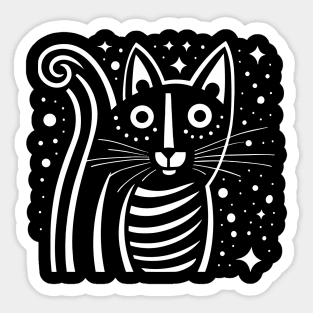 artistic cat Sticker